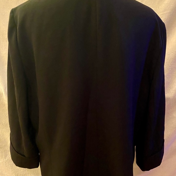 Kaspar Women’s Black Crepe Deconstructed Jacket Shaw Collar & Cuffed Sleeve 16 - Picture 3 of 6